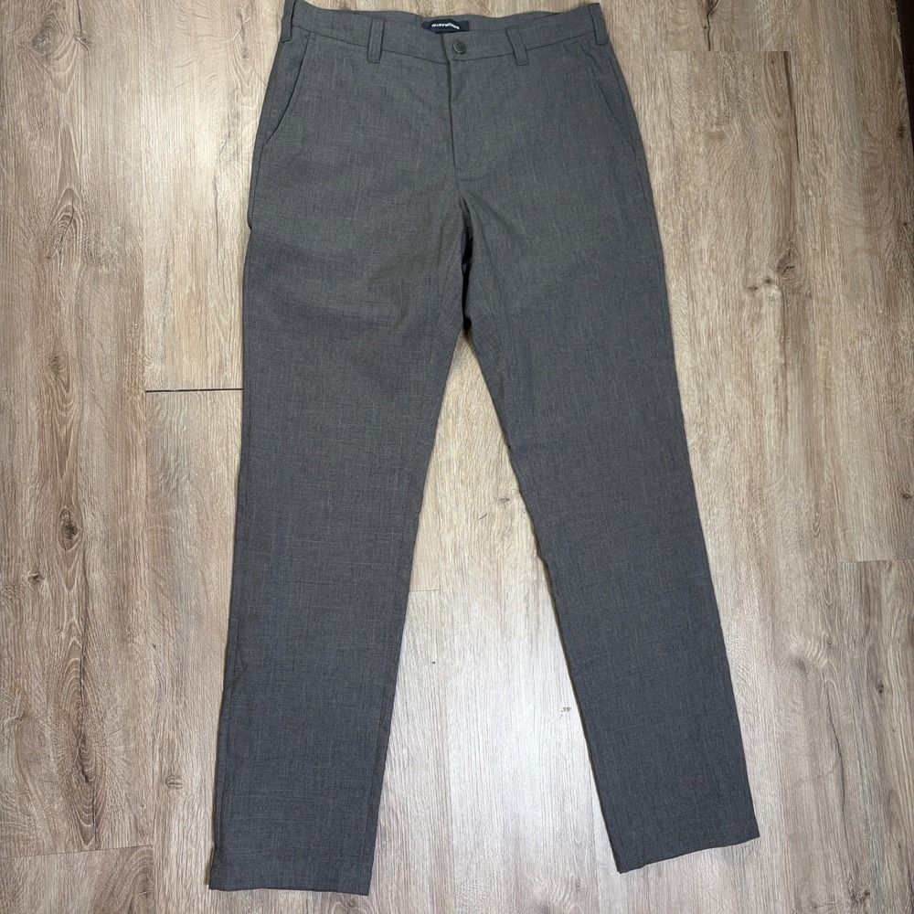 Bluffworks Original Pants Gray Mens 33x34 Regular Fit Dress Travel